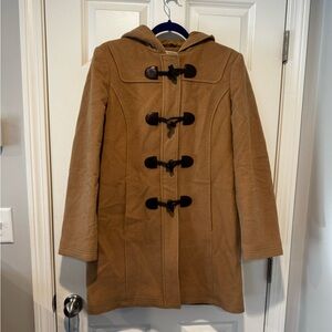 LL Bean Women's Classic Lambswool Duffel Coat - Color: Camel